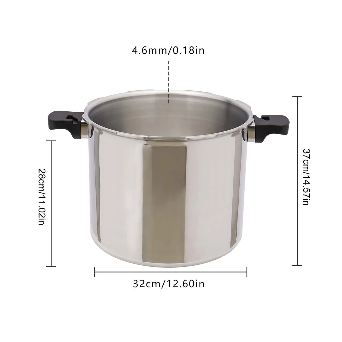 90kpa 32cm Aluminium Pressure Cooker S7779