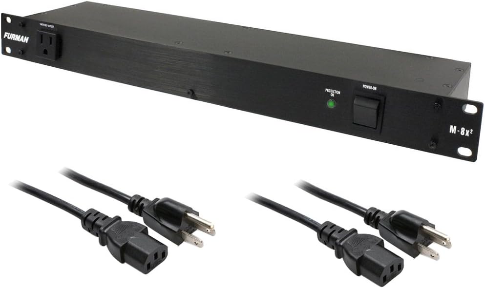 8 Outlet Power Conditioner & Surge Protector with 18 Gauge Electrical Extension Cable I464