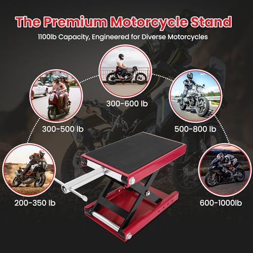 1100 Lbs Steel Motorcycle Scissor Jack Lift Q836
