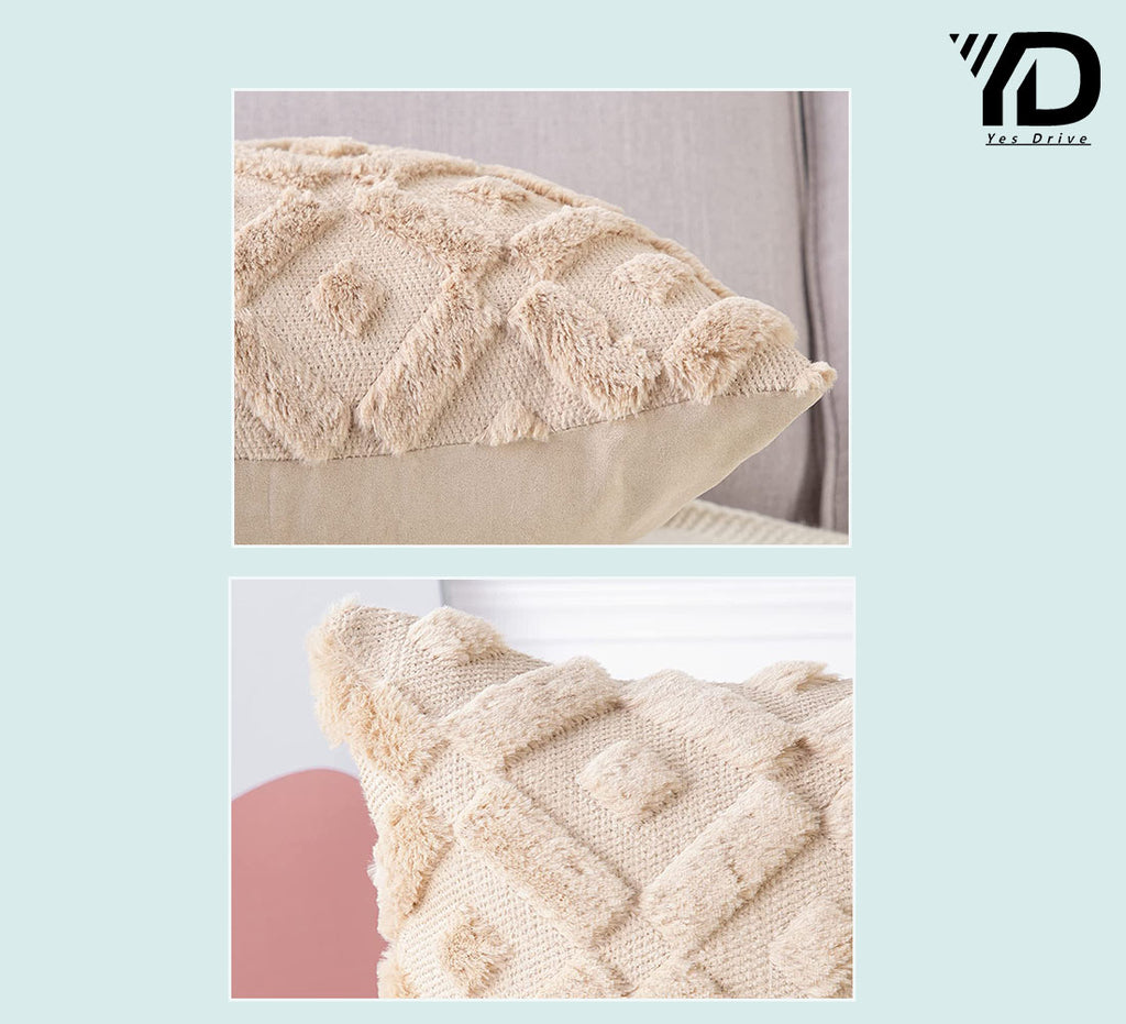 Set of 2 Soft Plush Velvet Decorative Throw Pillow Covers Square Cushion Case J20640