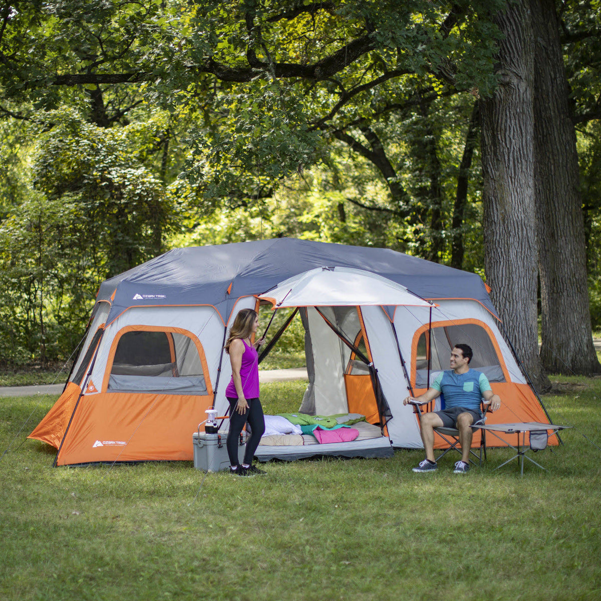 Instant Cabin Tent with Integrated LED Light H7019