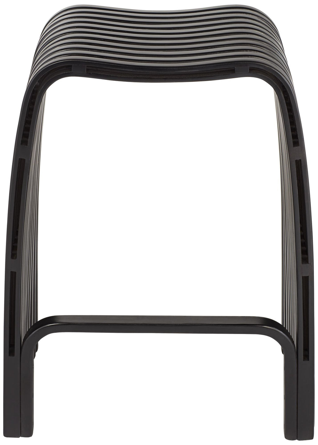 Bamboo Bar Stool Black 24" High with Footrest Z2085