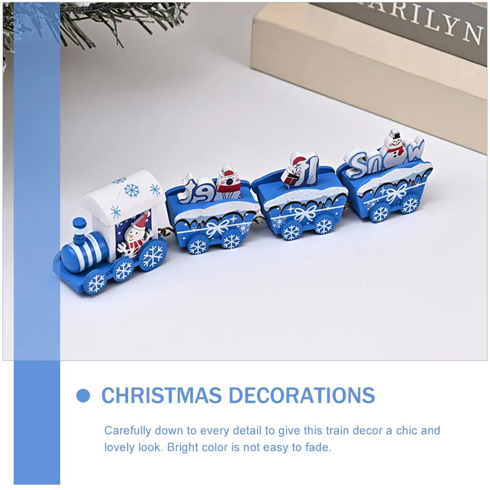 Christmas Wooden Train Playset 4 Boxes Q618892