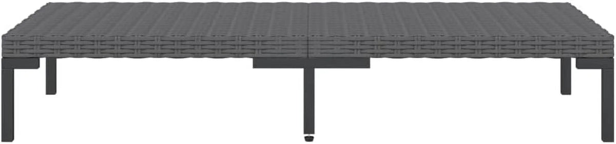 12 Piece Patio Lounge Set with Cushions Poly Rattan Dark Gray D47550